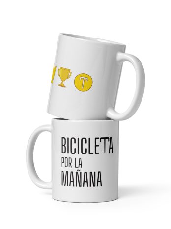 Taza bicicleta por la mañana